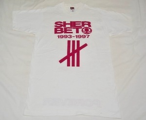 希少 激レア 90s 当時物 ヴィンテージ シャーベット SHERBET 解散 バンド Tシャツ Mサイズ 白 THUMB REACH Pizza Of Death Hi-STANDARD