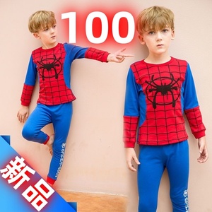 期間限定スパイダーマン 長袖パジャマ ルームウェア 寝間着 仮装 100cm