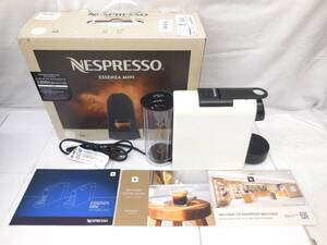 ●NESPRESSO ESSENZA MINI ネスプレッソ エッセンサ ミニ ピュアホワイト D30-WH 容量0.6L 2022年製 カプセル式コーヒーメーカー