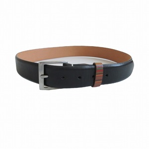 23SS Paul Smith ポールスミス レザーベルト M1A 4950 BMULKE BELT メンズ マルチストライプ柄 サイズ32