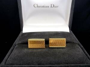 ■美品■№0663【Dior】ディオール 【ゴールド】■カフス♪