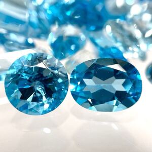 1円〜!!☆天然ブルートパーズおまとめ175.5ct☆j 約35.1g ルース 裸石 宝石 ジュエリー jewelry blue topaz w2 つ3