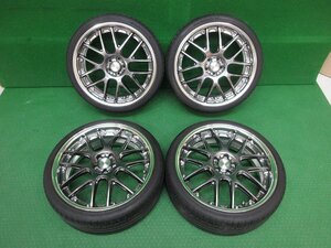 超美品★WORK Lanvec LM7 ワーク ランベック 19インチ 19×7.5J +42 100-5穴 2022年製/溝有★HANKOOK 215/35R19 ラジアル 4本[86/プリウス]