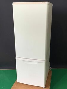 ◆GH26 ノンフロン冷凍冷蔵庫 パナソニック 2ドア 168L　動作品　Panasonic　NR-B17HW-W形　23年製◆T