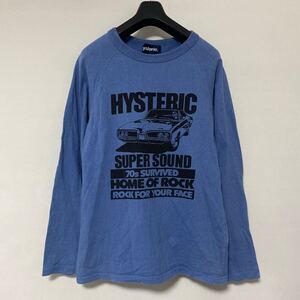 美品 初期 ヒステリックグラマー 車 スカル プリント T シャツ hysteric 骸骨 カットソー L/S SHIRT