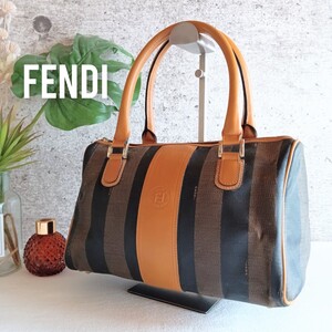 良品 FENDI ヴィンテージ レザー ハンドバッグ 柄 鞄 レディース メンズ