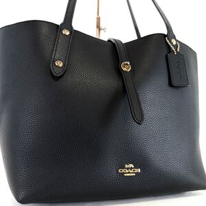 1円～【 新品同様 】 コーチ COACH トートバッグ ハンドバッグ レザー ブラック ビジネスバッグ レディース メンズ ブリーフケース