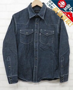 7T6540/design vintage CHAMBRAY WESTERN SHIRT デザインビンテージ 長袖ウエスタンシャンブレーシャツ