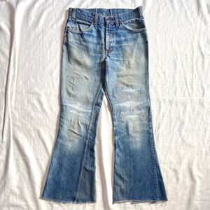 70sビンテージ LEVIS 684 TALON42 ビッグベル ベルボトム デニム パンツ 32 オリジナル USA製 フレア ブーツカット リーバイス LEVI