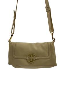 TORY BURCH◆ショルダーバッグ/レザー/WHT/無地