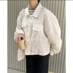 somom&co  linen box shirt jacket