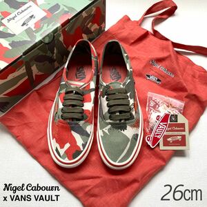 新品 ナイジェルケーボン Nigel Cabourn バンズ ボルト VANS コラボ OG オーセンティック Authentic LX スニーカー 26㎝ カモフラ 送料無料