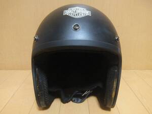 中古 Arai アライ＆ハーレーダビッドソン HARLEY DAVIDSON クラシックＳＷ サイズM(57・58) フラットブラック 3/4 ジェットヘルメット