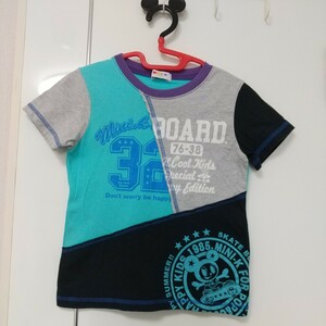 【送料無料】 MINI-K ミニケー 半袖Tシャツ 130サイズ 男の子 カラフル スカイブルー、グレー、黒
