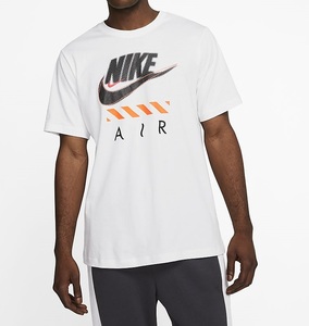 NIKE AIR Tシャツ ホワイト オレンジ 2XL ナイキ FTWR 2 スポーツウェア エア 半袖 白 蛍光 プリント 刺繍 CT6533-100