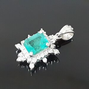 エメラルド ペンダントトップ 1.78ct PT900 4.32ｇ ダイヤ 0.51ct ソーティング付き 鑑別書付 新品仕上げ◆3105/高林店