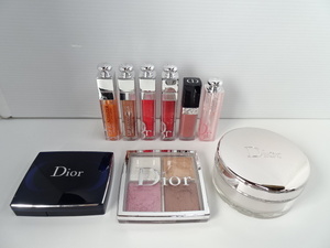 10M205EC◎Dior ディオール アイシャドウ/フェイスパウダー/口紅/リップスティック コスメ 計9点◎中古