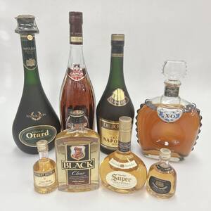 x/x/S012-401【千葉県内のみ発送】酒 ※同梱不可 8本まとめ CAMUS GRAND V.S.O.P./Otard NAPOLEON/Suntory Brandy X.O/BLACK NIKKA/他