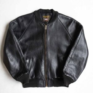 【美品】 VANSON 【TJV オールレザー スタジャン】36 ジャケット ワッペン USA製 バンソン 2410595