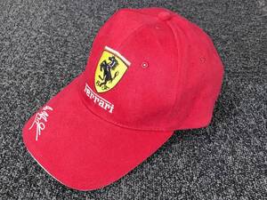 ☆希少デザイン☆正規品 Ferrari フェラーリ 帽子 レーシングキャップ レッドカラー