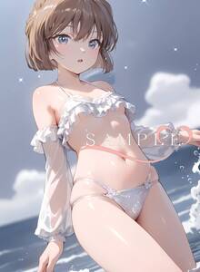 超美麗 1品物販売 灰原哀 名探偵コナン 同人ファンアート アニメ 同人 イラスト 光沢紙 A4ポスターm10737