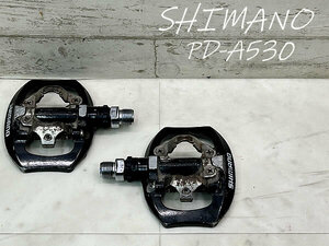 ☆ 【 発送限定 】 SHIMANO PD-A530 SPD PEDAL シマノ ビンディングペダル 片面フラット ロード MTB ミニベロ クロス 同梱発送承り中!!