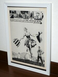 1965年 USA 60s 洋書雑誌広告 額装品 The Sound of Music サウンドオブミュージック (A4size) / 検索用 店舗 ガレージ ディスプレイ 看板