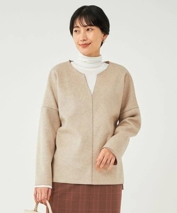 極美品 22AW green label relaxing UNITED ARROWS アローズ TRシャギーキーネックプルオーバーカットソー 立体感あるシルエット こなれ感 F