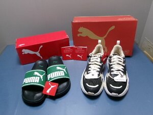 Ｃ130／未使用保管品【PUMA 厚底 スニーカー(サイズ30cm）PUMAサンダル(サイズ30cm）まとめて計２点】メンズシューズ