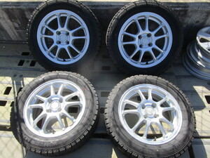 ◆特価品！◆エコフォルムSE-10◆15X5.5J　+45　4/100◆ダンロップWM02◆185/60R15◆アクア/ヴィッツ【ZWT-41】