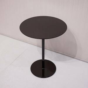 アルフレックス サイドテーブル リッツ 円形 ガラス 黒 arflex LITS コーヒーテーブル リビング 寝室 インテリア テーブル 北欧 モダン 