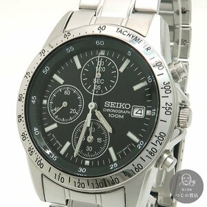 1円～ SEIKO セイコー クロノグラフ 100m メンズ クォーツ SBTQ041 7T92-0DW0 ◆クリックポストor佐川◆～7/11(木)終了 ◆質屋-9882