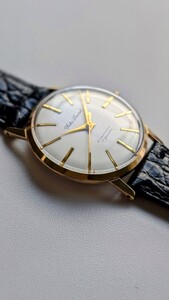 稼働 SEIKO LAUREL 箱付き 手巻き セイコー　ローレル メンズ 14036 17石 1959年 　　ゴールド ヴィンテージ 腕時計 GOLD 耐震構造