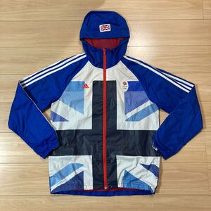 adidas アディダス TEAM GB ロンドンオリンピック ナイロンパーカー ウインドブレーカー ジップアップ Mサイズ 