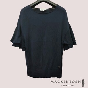 マッキントッシュロンドン/ MACKINTOSH LONDON レディース トップス フリル七分袖カットソー サイズ38 M - ダークネイビー I-4579