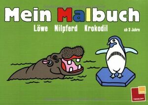 [A12010885]Mein Malbuch Loewe， Nilpferd， Krokodil