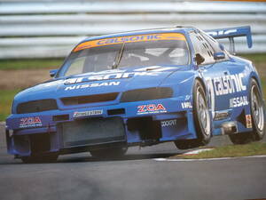 珍しい縁石走りポスター　日産BNR33GT-R　1996年JGTC　カルソニックスカイライン 横前 未使用品