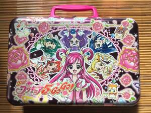 プリキュア5GoGo! - アタッシュケース風のピンク色のかわいい缶ケース (中古品)