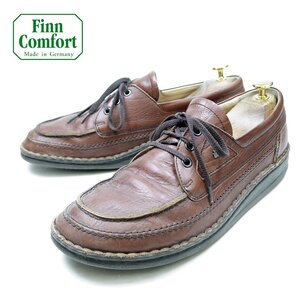 43表記　27cm相当　Finn Comfort　フィンコンフォート　3ホール　Uチップ　革靴　レザーシューズ　ドレスシューズ　ブラウン　茶　/U9251