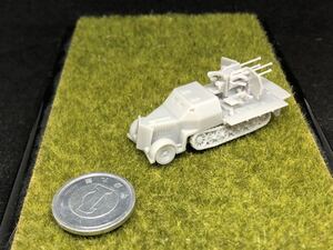 1/144レジンキット　未塗装 WWⅡ ドイツ軍　 Sd.Kfz.7/2 装甲キャビン型　四連装対空自走砲　ワールドタンクミュージアム【同梱可能】