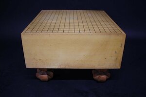 碁盤　①　本榧　榧　天然木　カヤ　　時代 厚み16.6cm