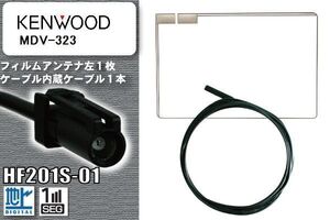 フィルムアンテナ ケーブル セット 地デジ ケンウッド KENWOOD 用 MDV-323 対応 ワンセグ フルセグ HF201S-01