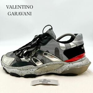 1円 【極上品】 VALENTINO GARAVANI ヴァレンティノガラヴァーニ 【圧倒的高級感】 メンズ スニーカー シューズ 靴 カモフラ 迷彩 24cm相当