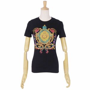 未使用 ヴェルサーチ VERSACE JEANS COUTURE Tシャツ カットソー 半袖 ショートスリーブ ロゴ トップス レディース XXS cf06oo-rm07f10625