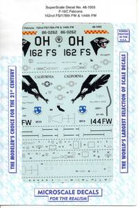 1/48 Superscale スーパースケールデカール　48-1055 F-16C Falcons 162nd FS/178th FW & 144FW