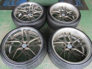 【中古】WORK グノーシス CVX 21x10.5J 5H 114.3 +11 +2 4本 1台分 245/35R21 カスタム オーダー カラー 深リム ディープリム ドレスアップ