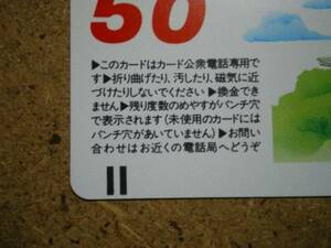 dend・電電公社 大阪城 50度Ⅱ版 バー4㎜ テレカ