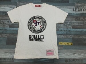 roial ロイアル レディース エンブレムロゴプリント 半袖Tシャツ S 白