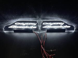 ★☆オデッセイ RB1 RB2 アブソルート (Abusolute) 高輝度 ホワイト LED 三角窓 Aピラー 光るパネル 左右セット ☆★