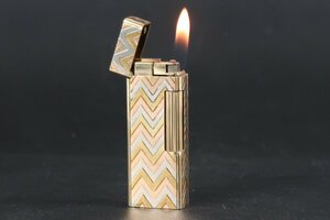 【美品】dunhill ダンヒル 18K 金無垢 アウタージャケット 103ｇ 高級ガスライター 動作確認済 喫煙具 ブランド小物【OD55】